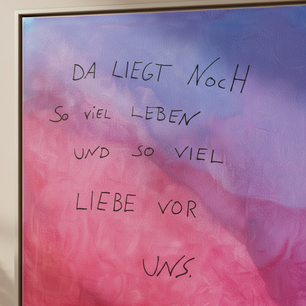 Da liegt noch so viel Leben und so viel Liebe vor uns.